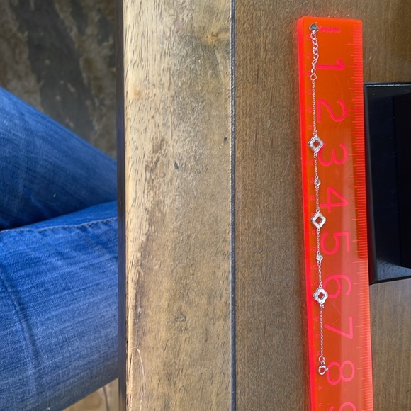 Gorgeous Crystal and Sterling Silver Clover Bracelet worn once - Picture 5 of 5